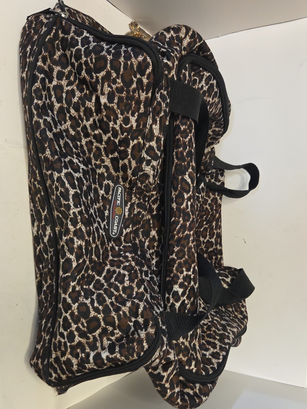 Nautica Leopard-Print Travel Tote in Brown and Black 20x10x11 In.